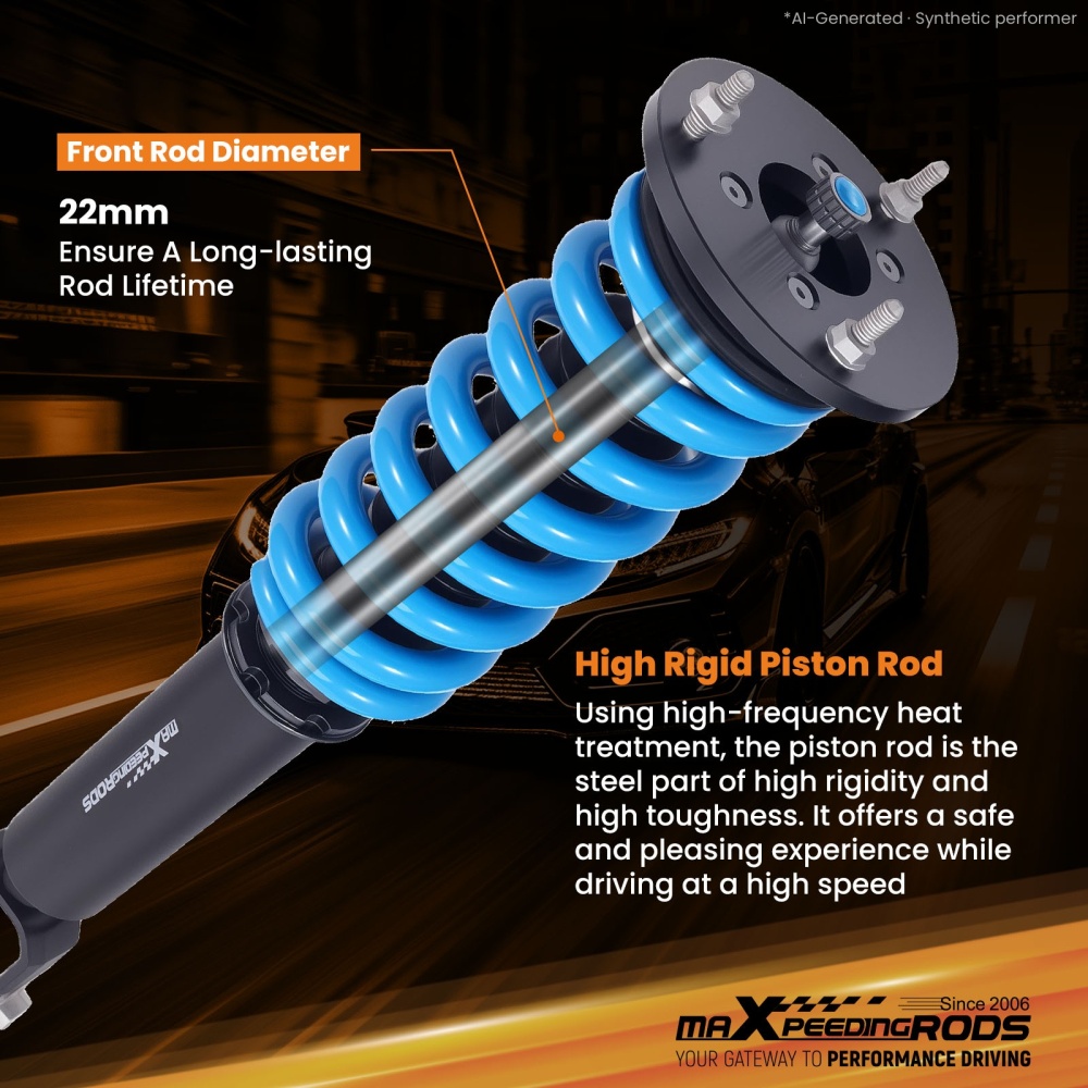 MaXpeedingrods T6 Coilovers Lowering Kit compatible for Jaguar XE RWD 2016-2021