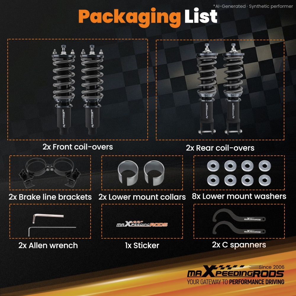 Performance Coilovers Kit compatible for Honda Civic 1988-00 EC ED EE EF EJ EK EM1 EJ6