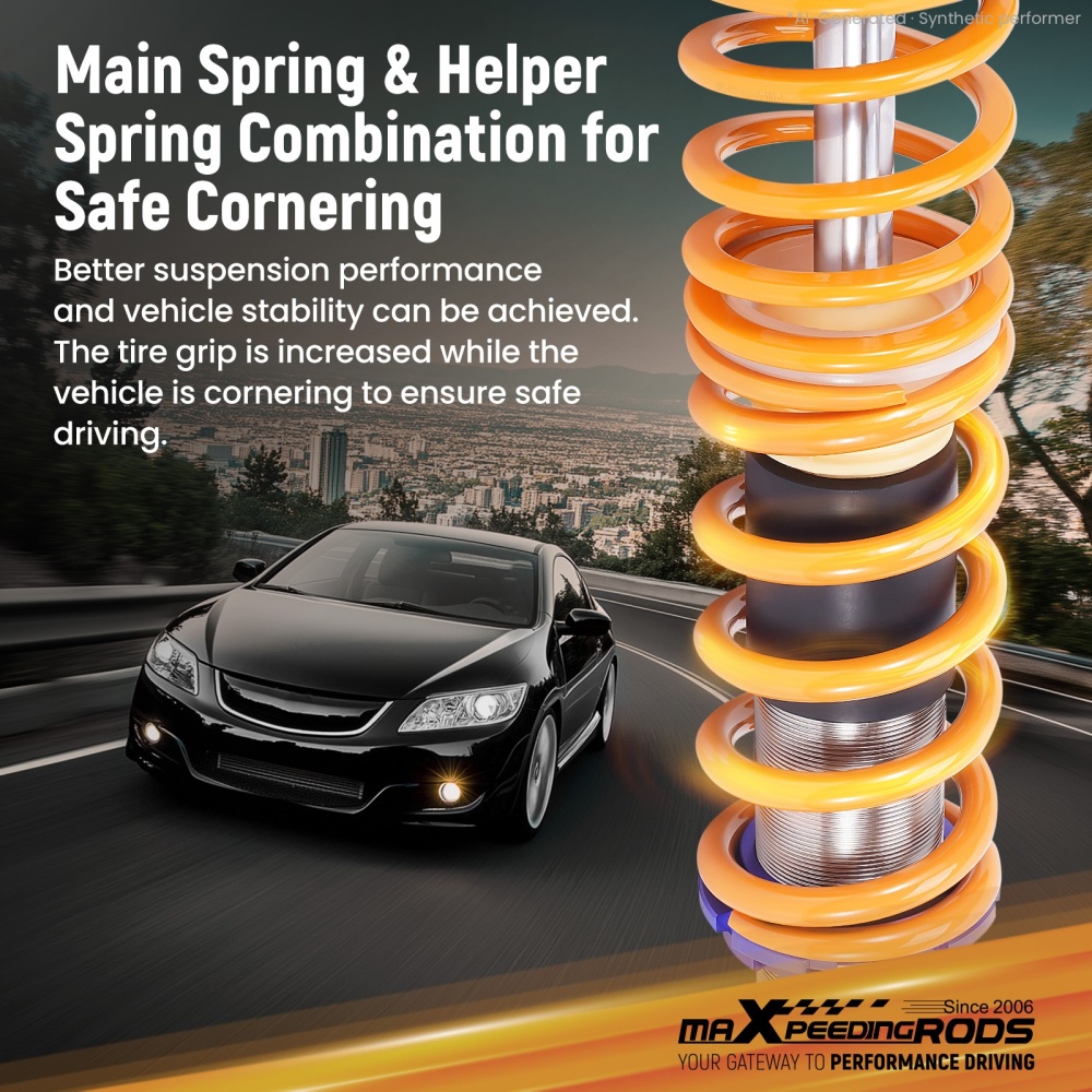 MaXpeedingrods Comfort 1 Coilovers Lowering Kit compatible for BMW 3 series E36 Coupe 91-99