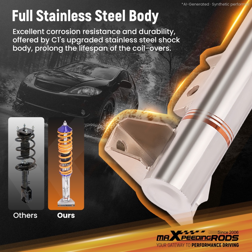 MaXpeedingrods Comfort 1 Coilovers Lowering Kit compatible for BMW 3 series E36 Coupe 91-99