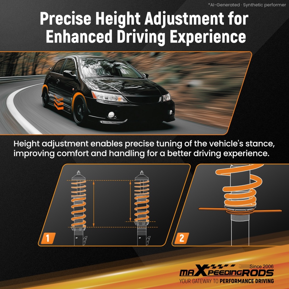 MaXpeedingrods Comfort 1 Coilovers Lowering Kit compatible for BMW 3 series E36 Coupe 91-99