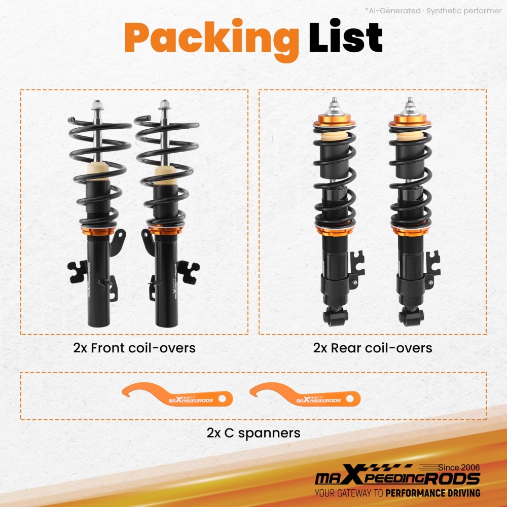 Coilovers Height Adjsustable compatible for MINI COOPER R50, R53 2002-2006