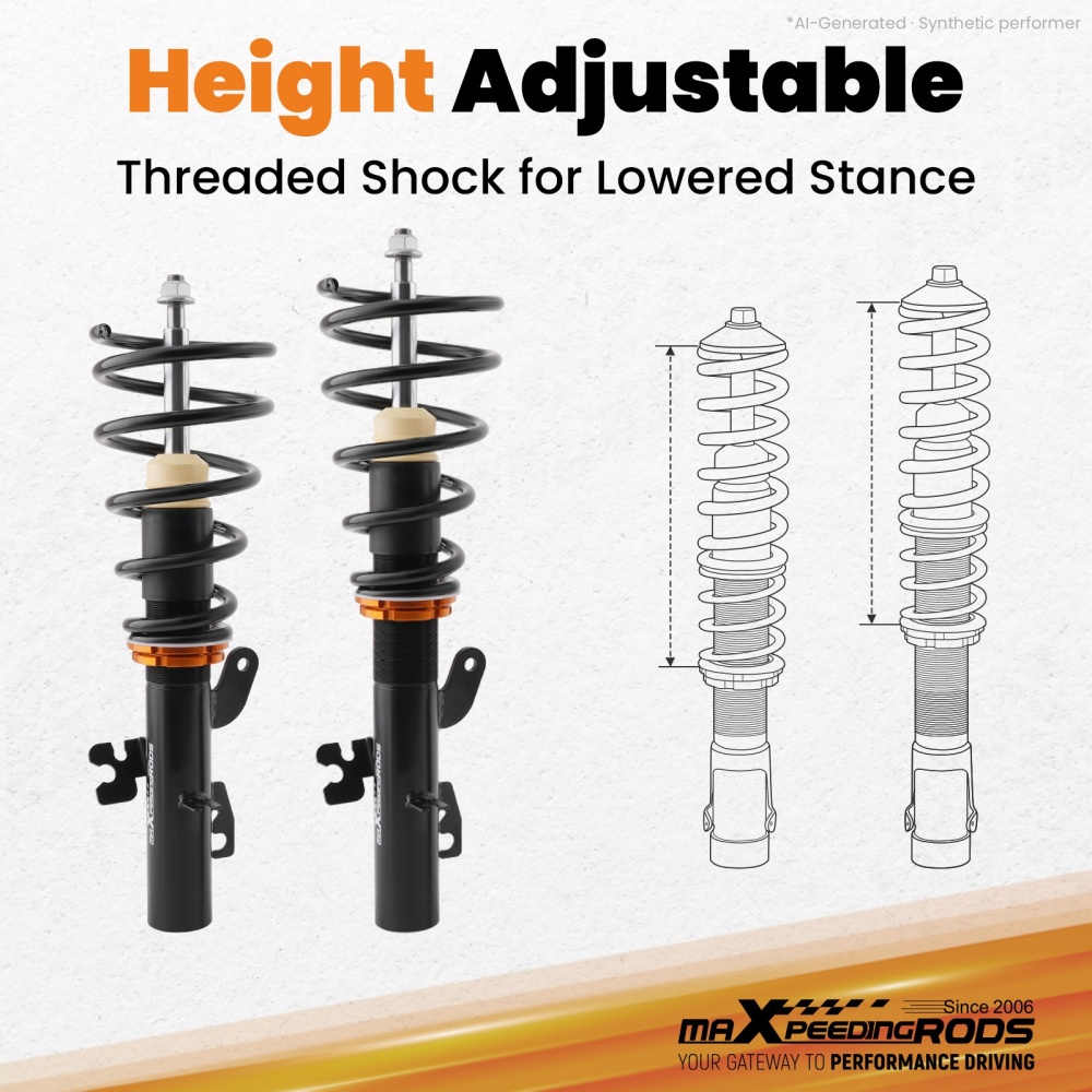 Coilovers Height Adjsustable compatible for MINI COOPER R50, R53 2002-2006