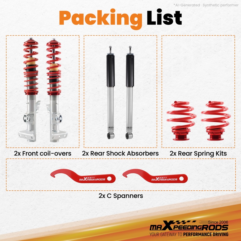 Coilovers compatible for BMW E36 3-series Compact 316i 318tds Adjustable Suspension