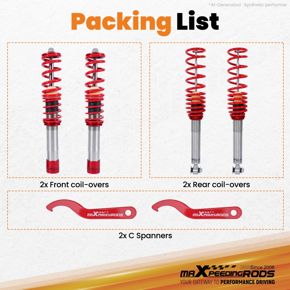 Compatible for Bmw e39 5 Series Sedan530D (1995-2003) Coilovers Shock Sruts Kit  Lowering Kit