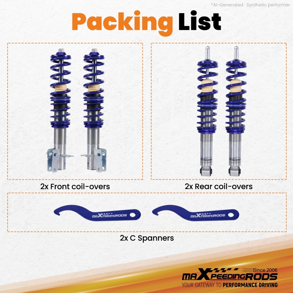 Coilover Kit Coilovers compatible for VW Rabbit compatible for Golf Mk1 Lowering Struts Shock Absorber