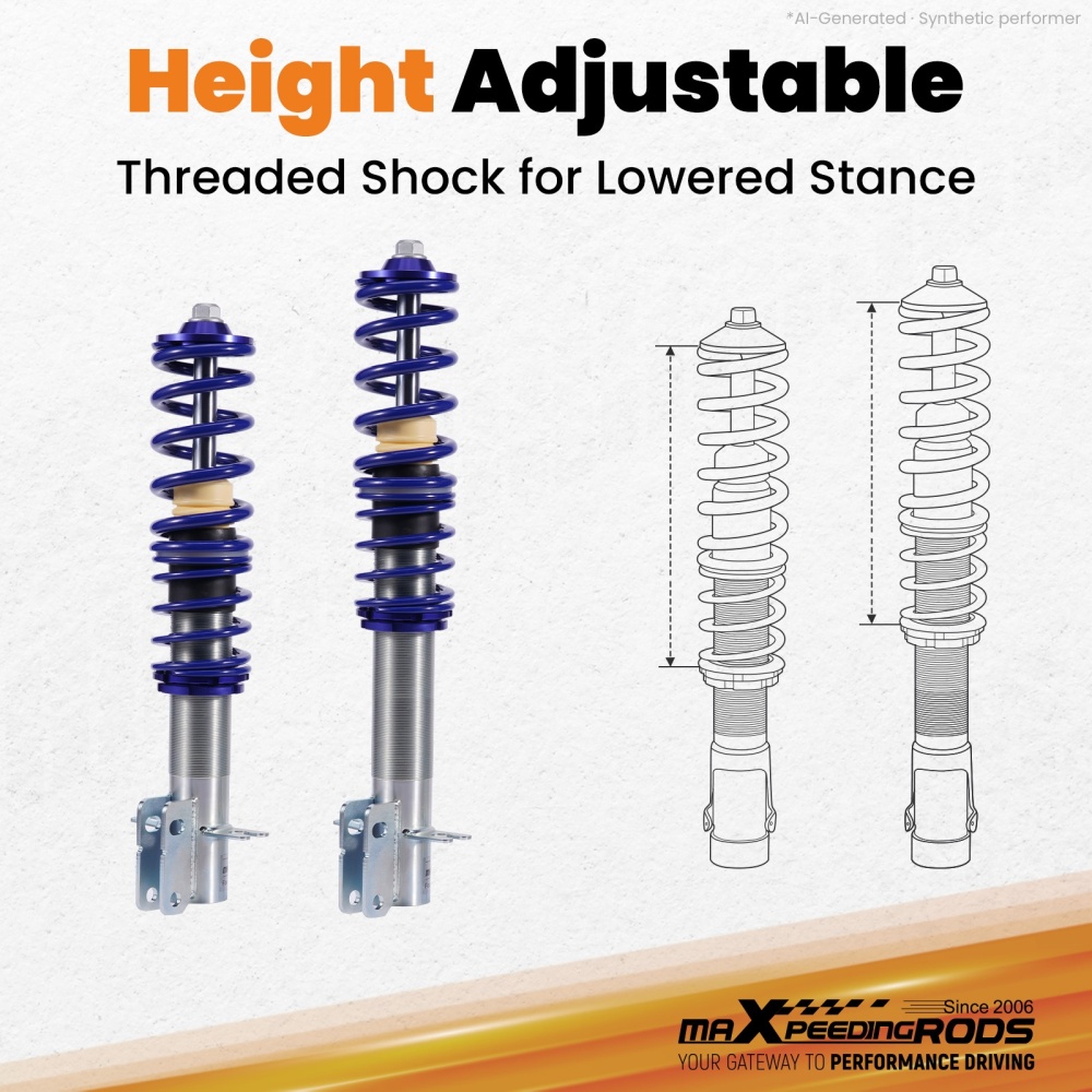 Coilover Kit Coilovers compatible for VW Rabbit compatible for Golf Mk1 Lowering Struts Shock Absorber