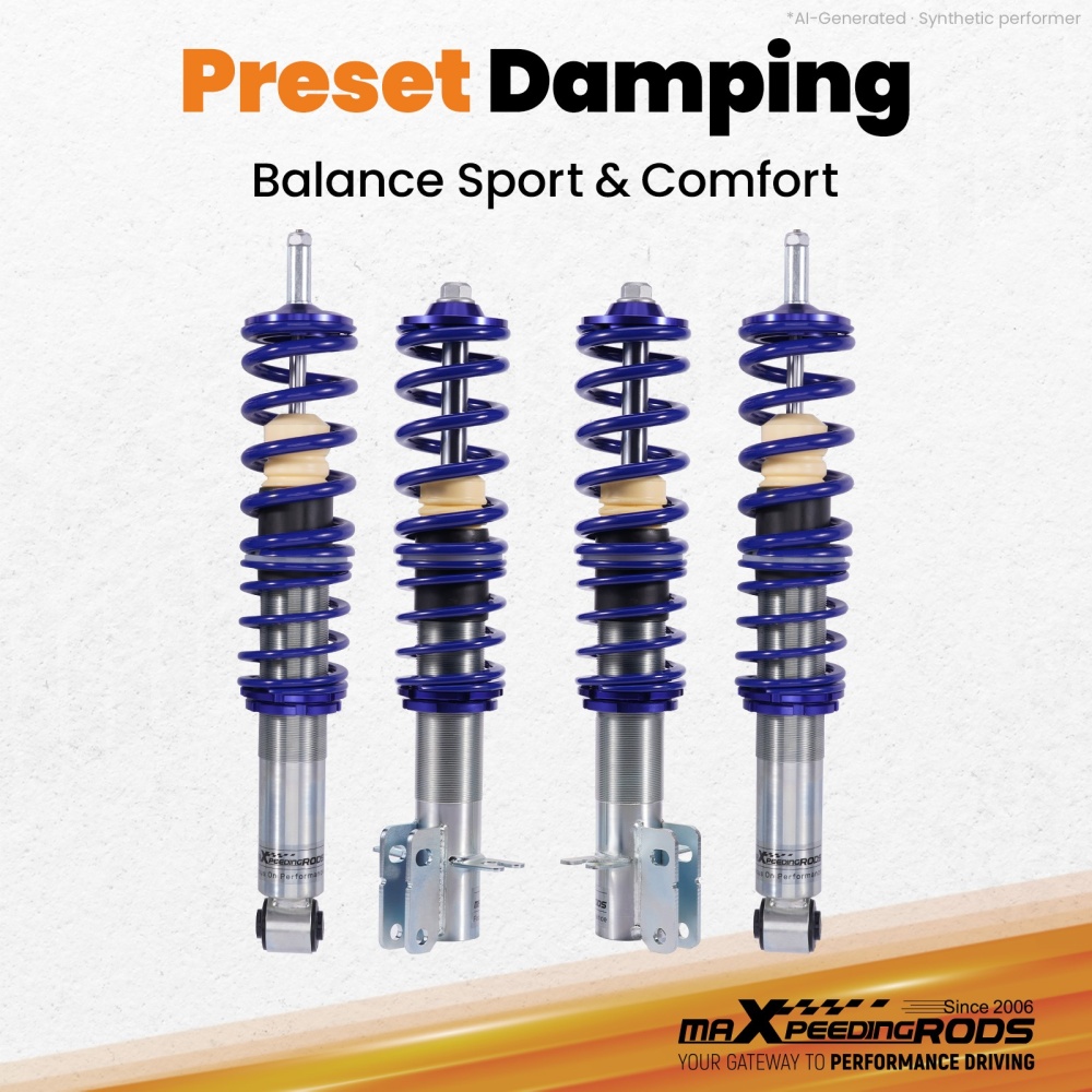 Coilover Kit Coilovers compatible for VW Rabbit compatible for Golf Mk1 Lowering Struts Shock Absorber
