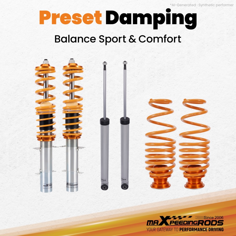 Coilovers Suspension Kit compatible for VW Golf Mk4 (1J) 2WD Inc GTi Shock Spring