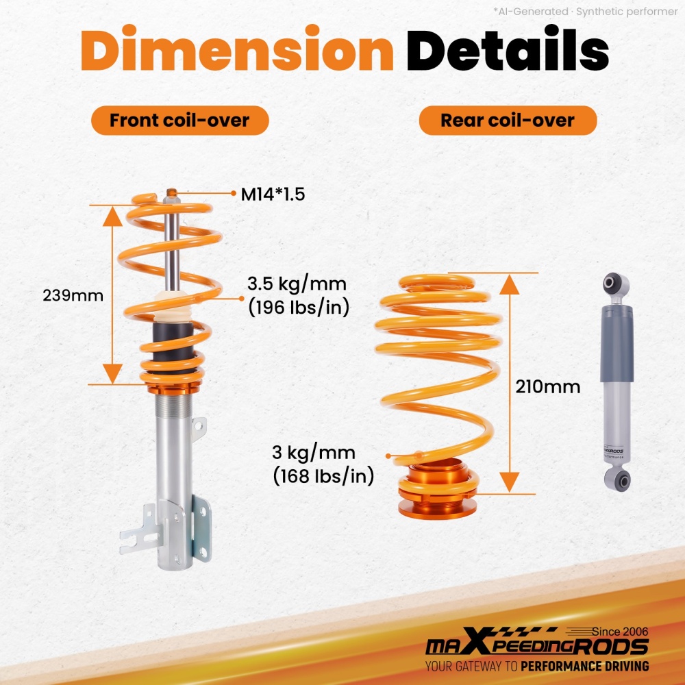 Coilovers Suspension Kit compatible for Vauxhall Astra H MK5 04 -10 VXR Van CDTi Zafira B