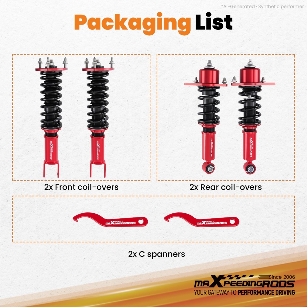 Adjustable Coilovers Suspension Lowering Kit compatible for Mazda Miata MX-5 NC 06-15