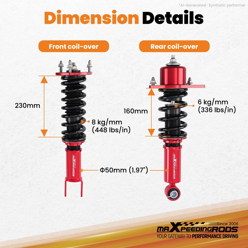 Adjustable Coilovers Suspension Lowering Kit compatible for Mazda Miata MX-5 NC 06-15