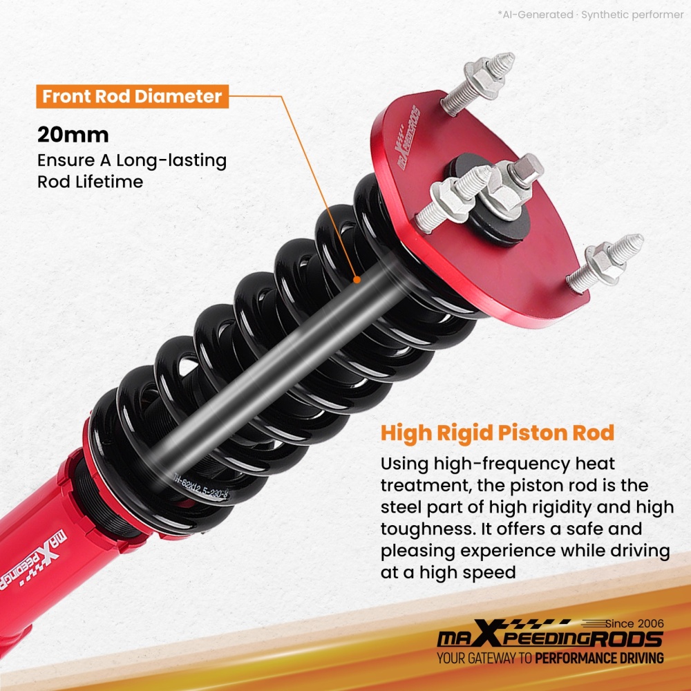 Adjustable Coilovers Suspension Lowering Kit compatible for Mazda Miata MX-5 NC 06-15