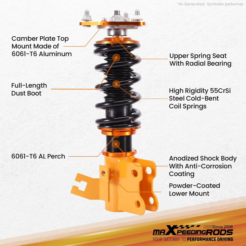 Coilovers compatible for Nissan S14 200SX Silvia 240SX Adjustable Height Suspension Struts