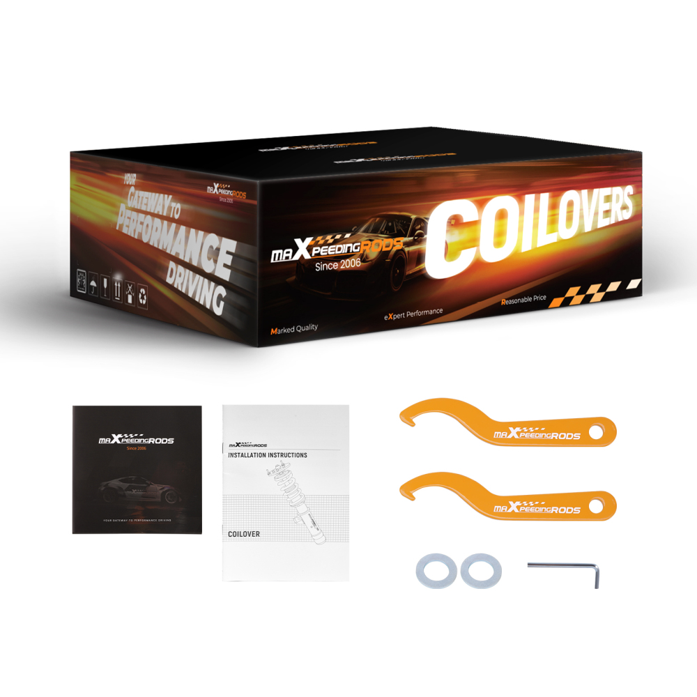 Adjustable Coilovers compatible for Toyota Corolla (E140) AZE141L XRS 2009-2010 Coil Over Spring Shock Absorbers Struts Golden Lowering Kit