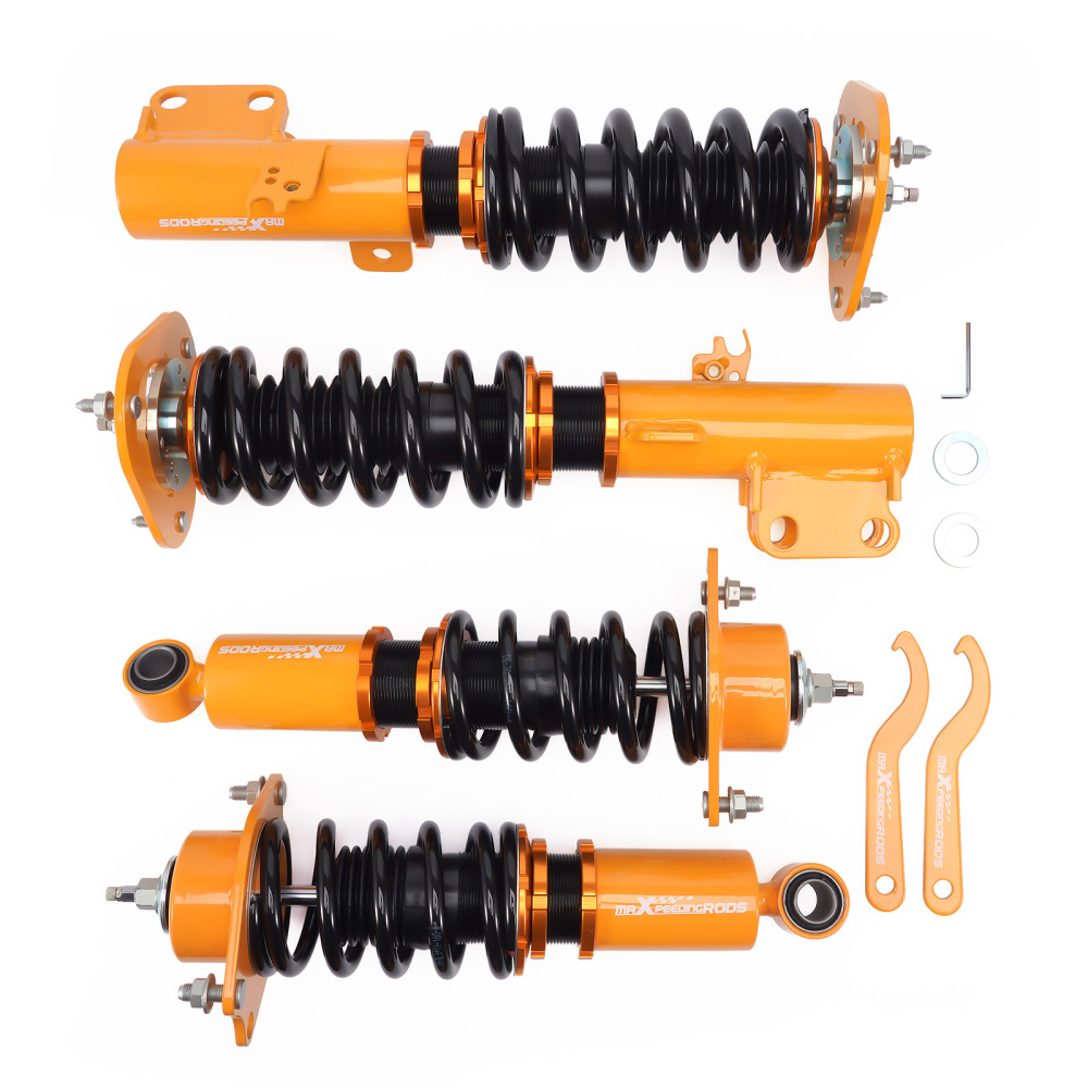 Adjustable Coilovers compatible for Toyota Corolla (E140) AZE141L XRS 2009-2010 Coil Over Spring Shock Absorbers Struts Golden Lowering Kit