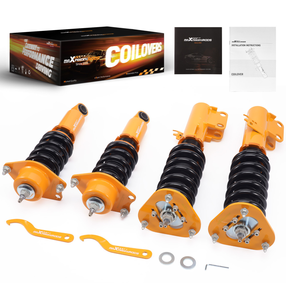 Adjustable Coilovers compatible for Toyota Corolla (E140) AZE141L XRS 2009-2010 Coil Over Spring Shock Absorbers Struts Golden Lowering Kit