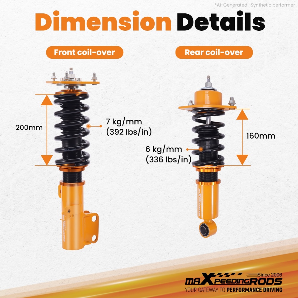 Adjustable Coilovers compatible for Toyota Corolla (E140) AZE141L XRS 2009-2010 Coil Over Spring Shock Absorbers Struts Golden Lowering Kit
