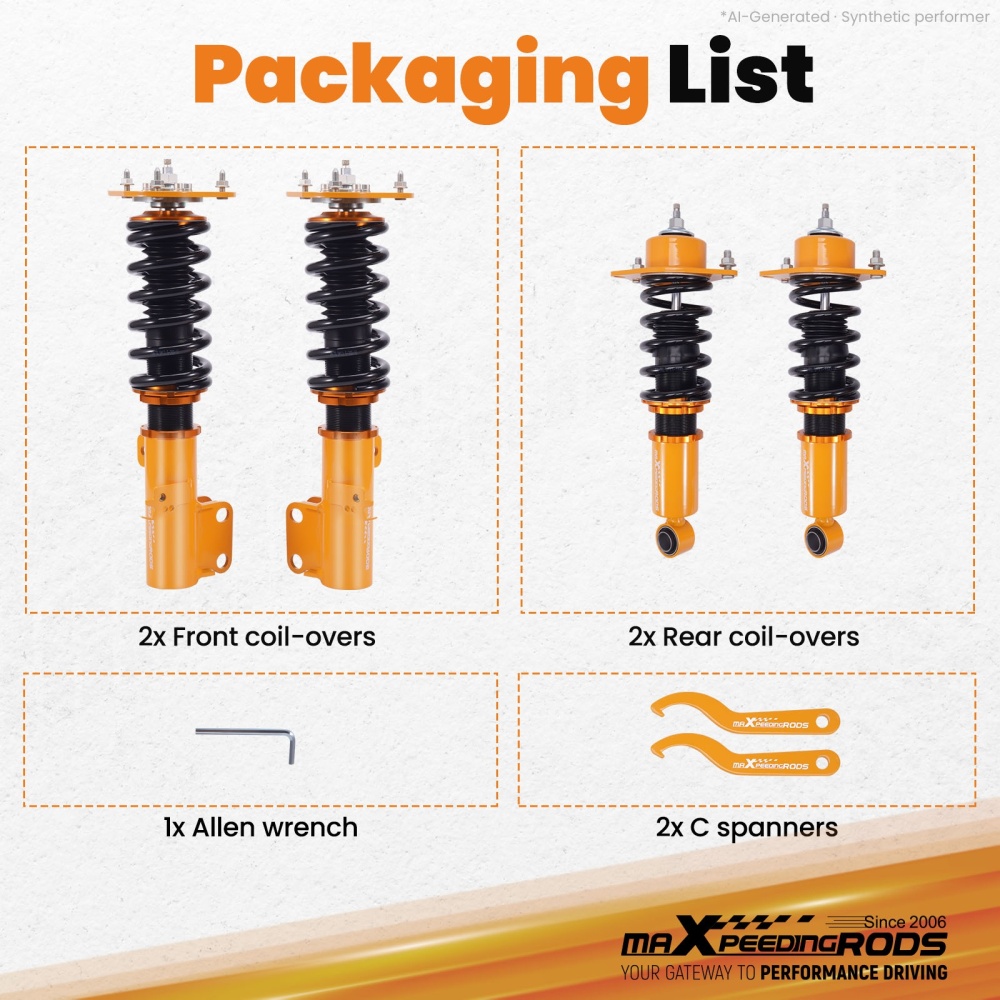 Adjustable Coilovers compatible for Toyota Corolla (E140) AZE141L XRS 2009-2010 Coil Over Spring Shock Absorbers Struts Golden Lowering Kit