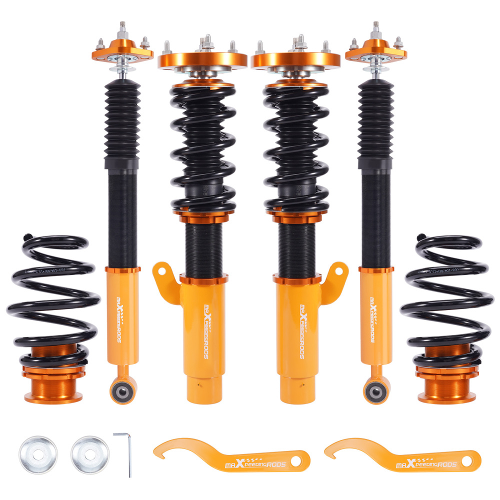 Compatible for BMW E46 3-Series 1998-2005 4pcs 24 Damper Adjustable Suspension Coilovers Shock Absorber kits Lowering Kit