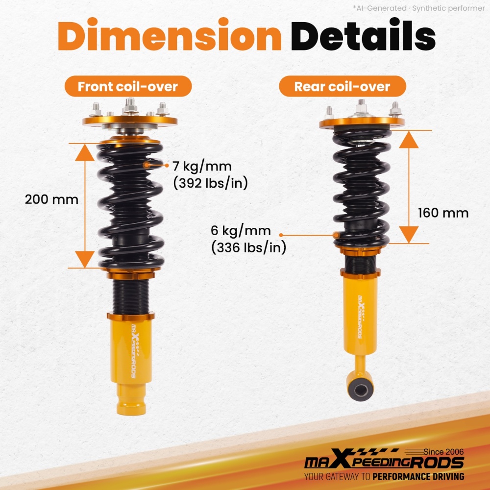 1995-1999 compatible for Mitsubishi Eclipse Galant Height Adjustable Coilover Kits Coilovers