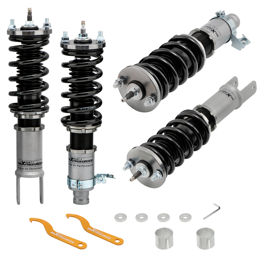 Maxpeedingrods Tuning Full Coilovers Kit suspensiones amortiguador ajustable Compatible para Honda Civic 1988-1991 EC ED EE EF