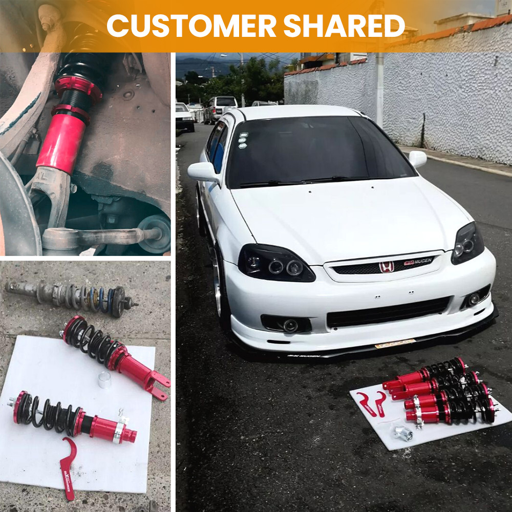 Amortiguadores Suspensión roscada compatible para Honda Civic EC ED EE EF EJ EK EM CR-X
