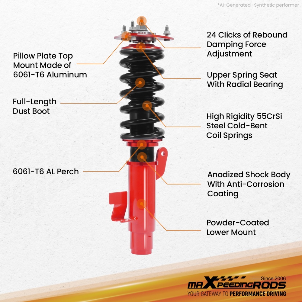Coilover Kits compatible for Mazda 3 BK BL 2004-2013 Adjustable Suspension Shock Absorber