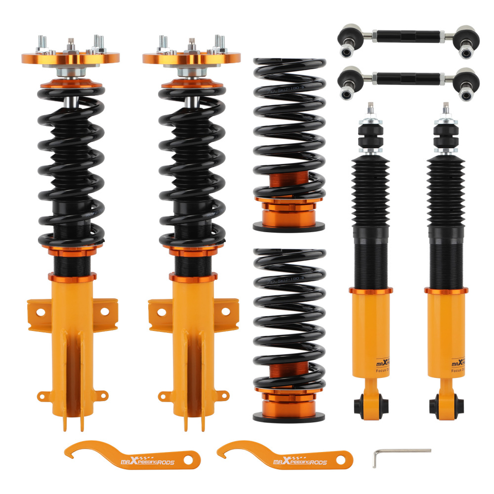 24 Maneras Ajustable Amortiguador Kit de suspensión compatible para Ford Mustang 2005-2014