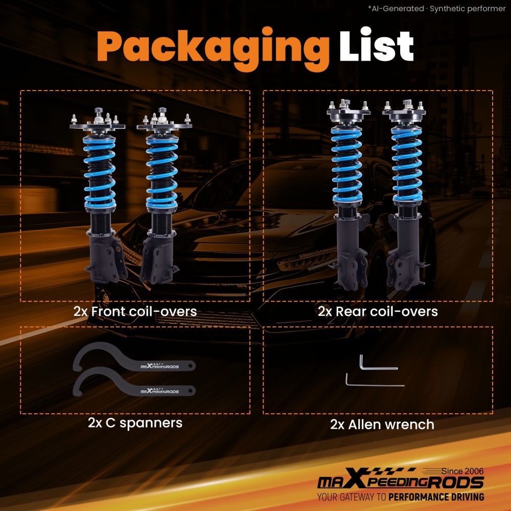 Coilovers Lowering Kit compatible for Toyota MR2 Spyder ZZW30 2000-2005 Convertible