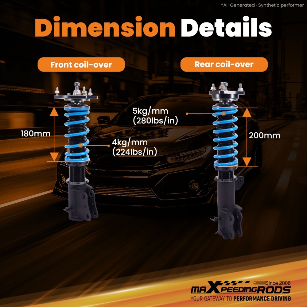 Coilovers Lowering Kit compatible for Toyota MR2 Spyder ZZW30 2000-2005 Convertible