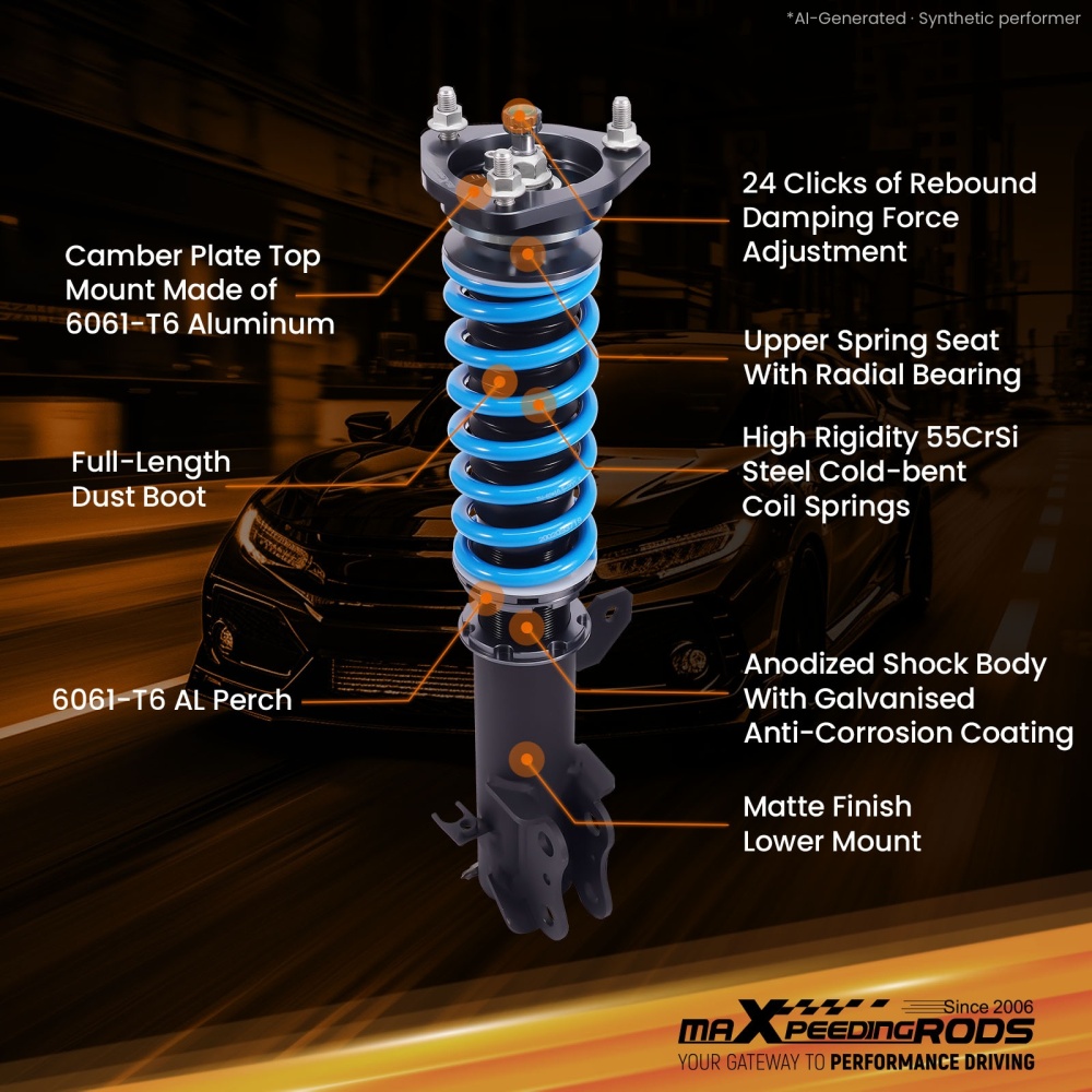 Coilovers Lowering Kit compatible for Toyota MR2 Spyder ZZW30 2000-2005 Convertible