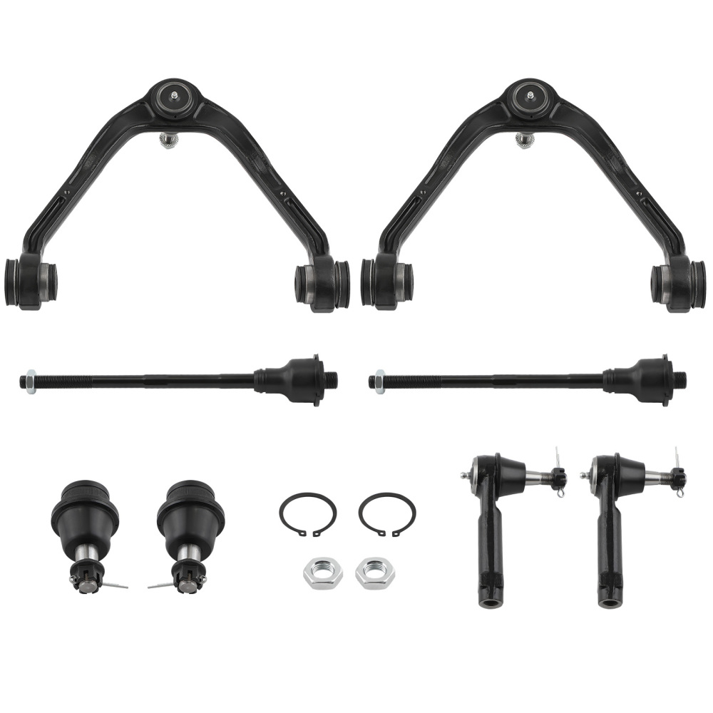 8x Front Upper Control Arm Ball Joint Tie Rod compatible for GMC Yukon Chevy Silverado 1500