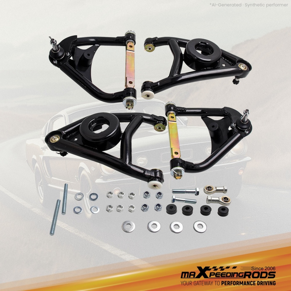 Tubular Heavy Duty Upper Suspension Control Arms Rubber Set compatible for Chevy Chevelle