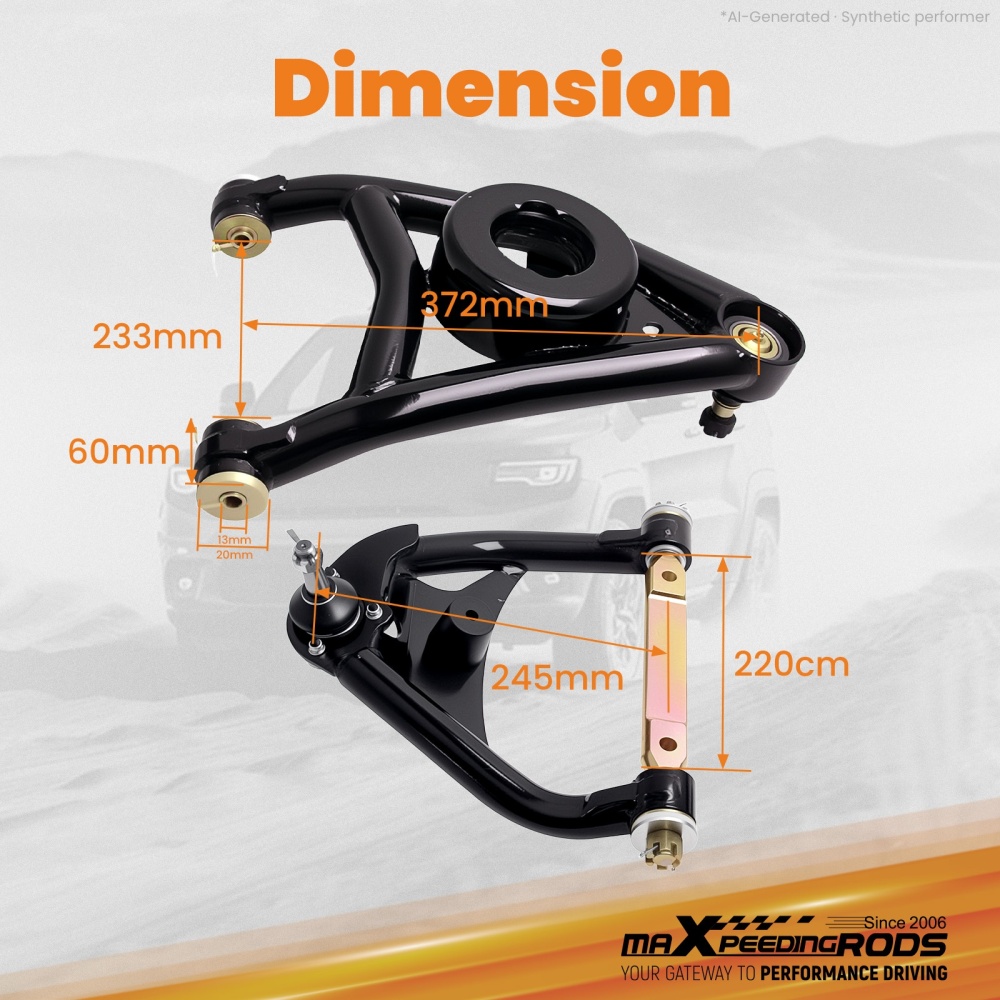 Tubular Heavy Duty Upper Suspension Control Arms Rubber Set compatible for Chevy Chevelle