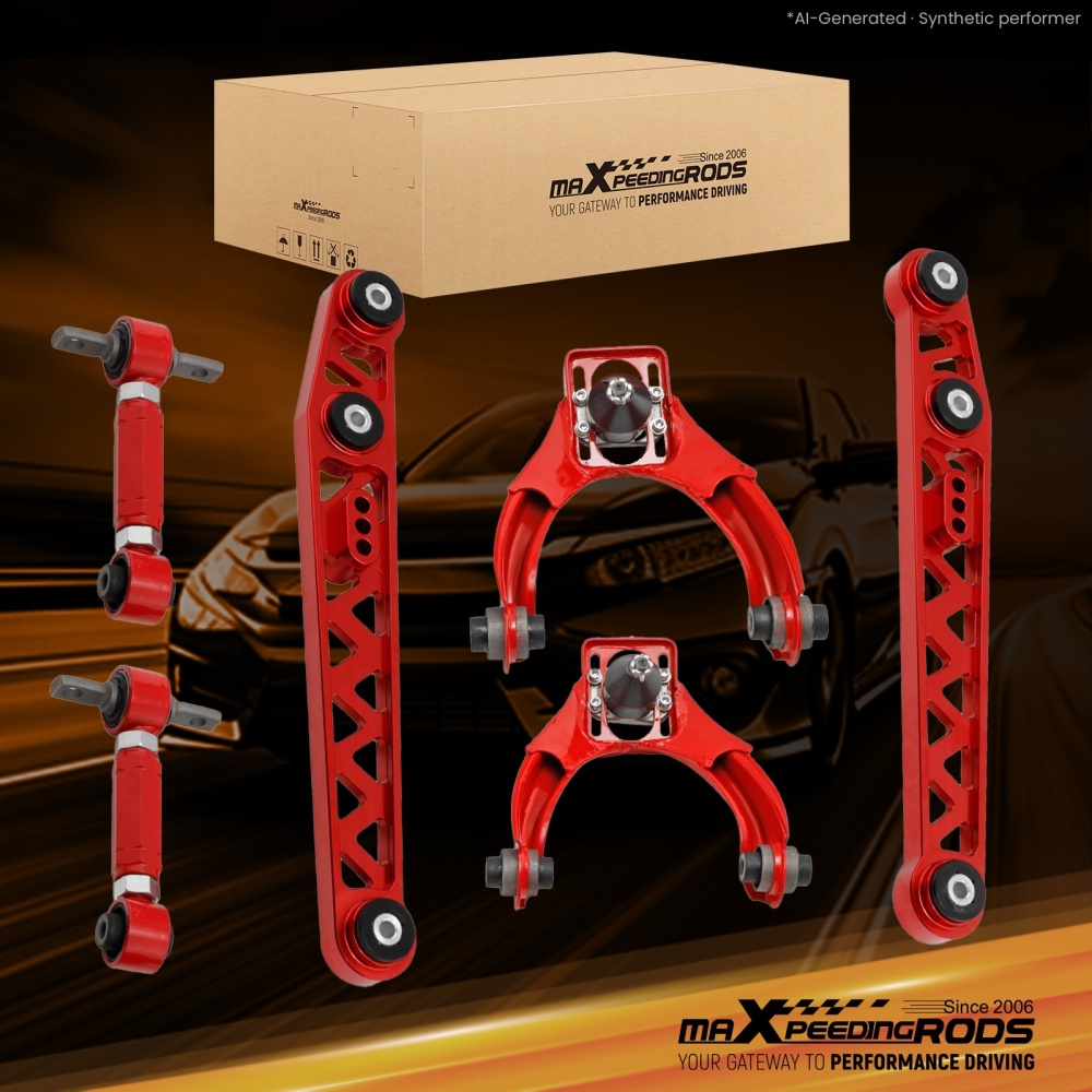 6x Front Upper Rear Camber Kit + Lower Control arms For 1996-2000 compatible for Honda Civic