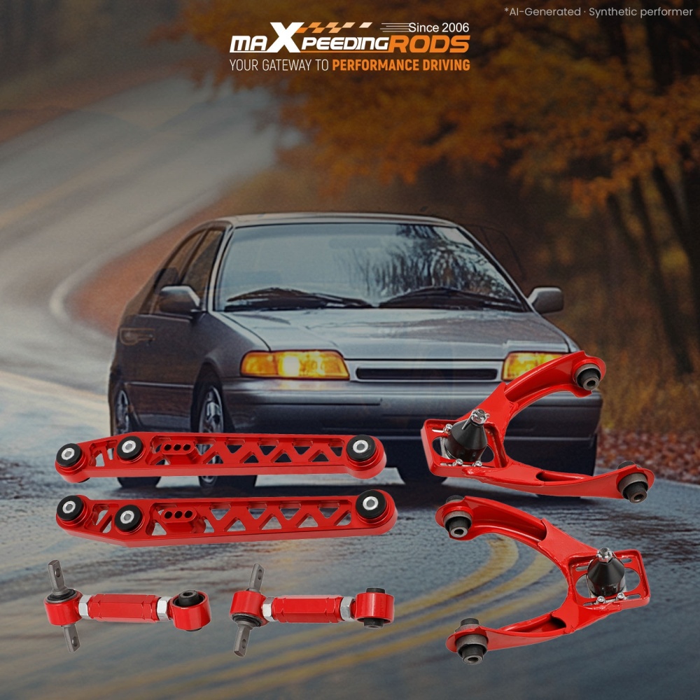 6x Front Upper Rear Camber Kit + Lower Control arms For 1996-2000 compatible for Honda Civic