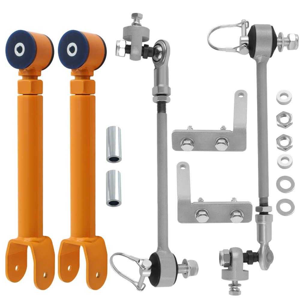 Sway Bar Quick Disconnects + Front Upper Control Arms For 84-01 compatible for Jeep Cherokee XJ