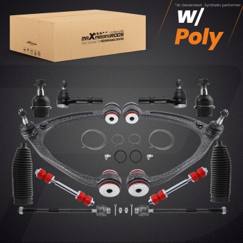 12pcs Front Control Arms w/ Poly Bushing For 2007-2014 compatible for Cadillac Escalade EXT/ESV