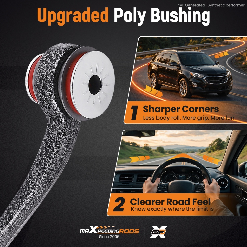 12pcs Front Control Arms w/ Poly Bushing For 2007-2014 compatible for Cadillac Escalade EXT/ESV