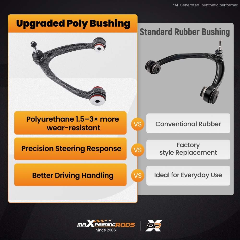 12pcs Front Control Arms w/ Poly Bushing For 2007-2014 compatible for Cadillac Escalade EXT/ESV