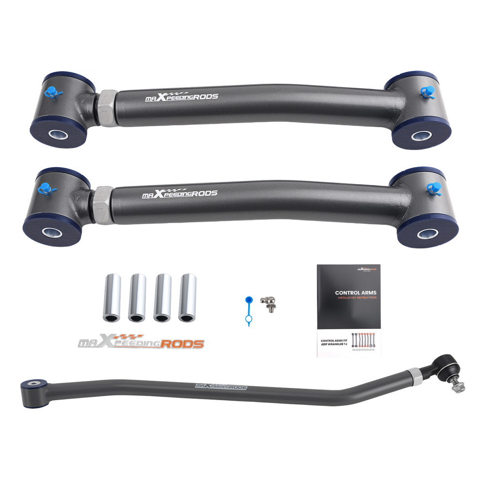 Front Lower Control Arm + Track Bar compatible for Jeep Cherokee XJ 1984-2001 Wrangler TJ