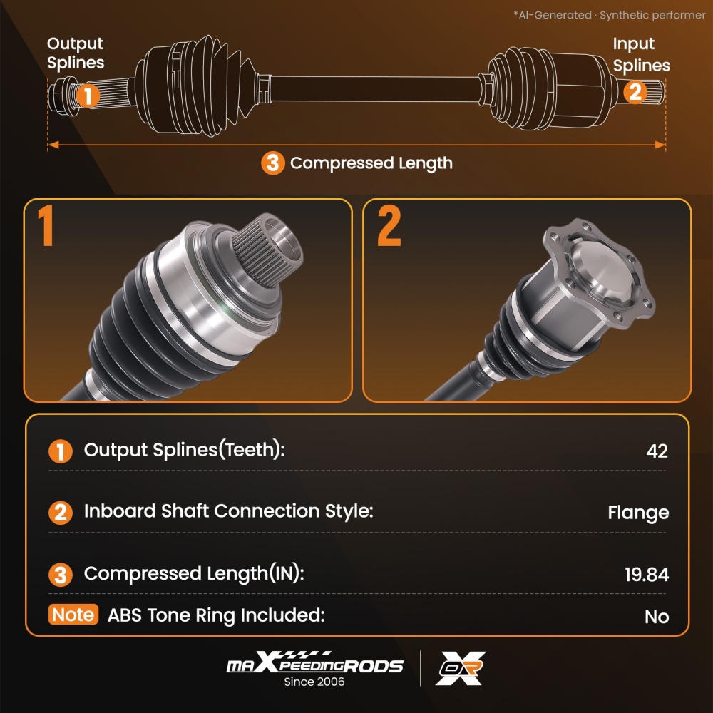 Automatic Front DriverPassenger CV Axle Assembly compatible for Audi Q7 2.0L 2016-2021