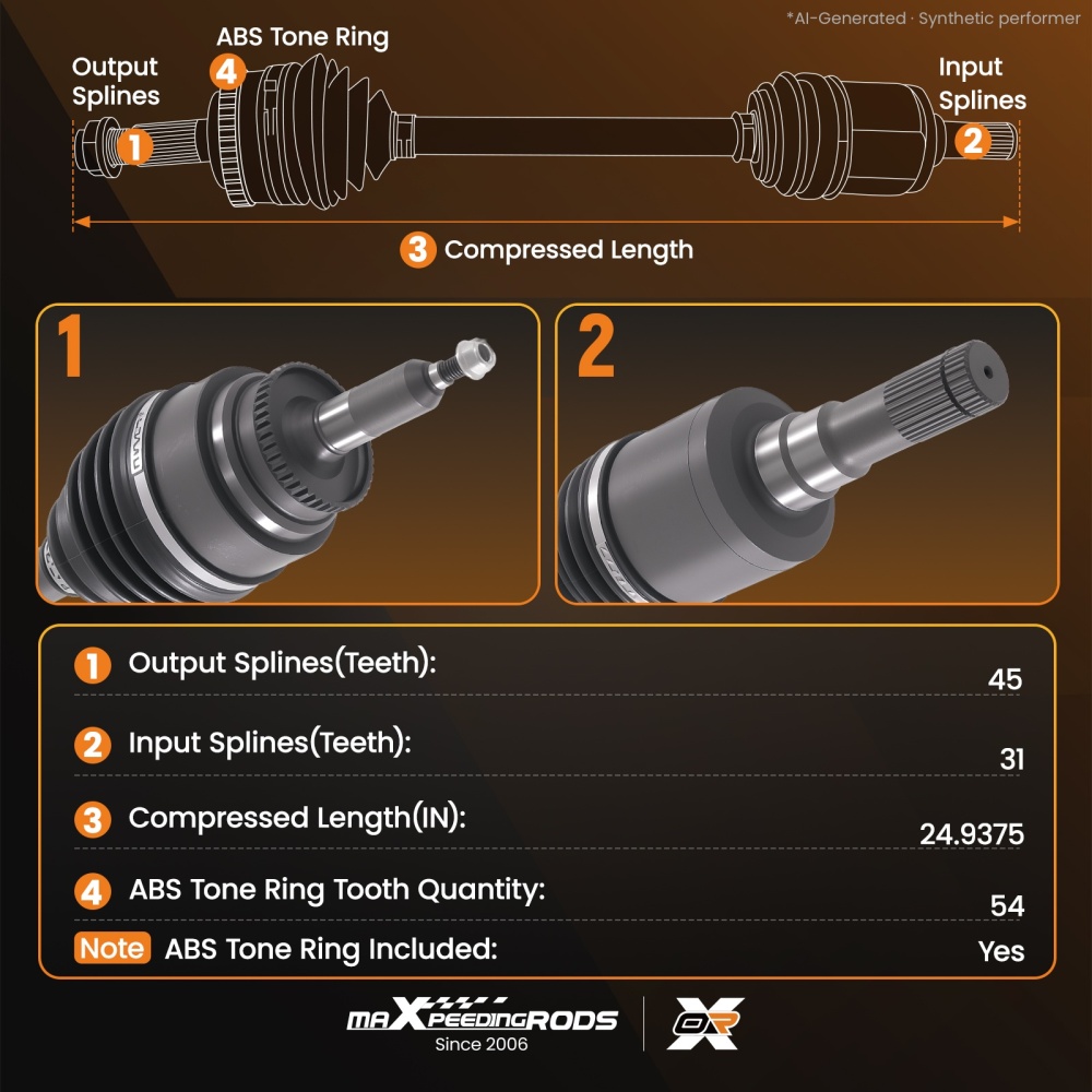 CV Axle Shaft Assembly Front Driver compatible for Ford F-150 Expedition compatible for Lincoln Navigator