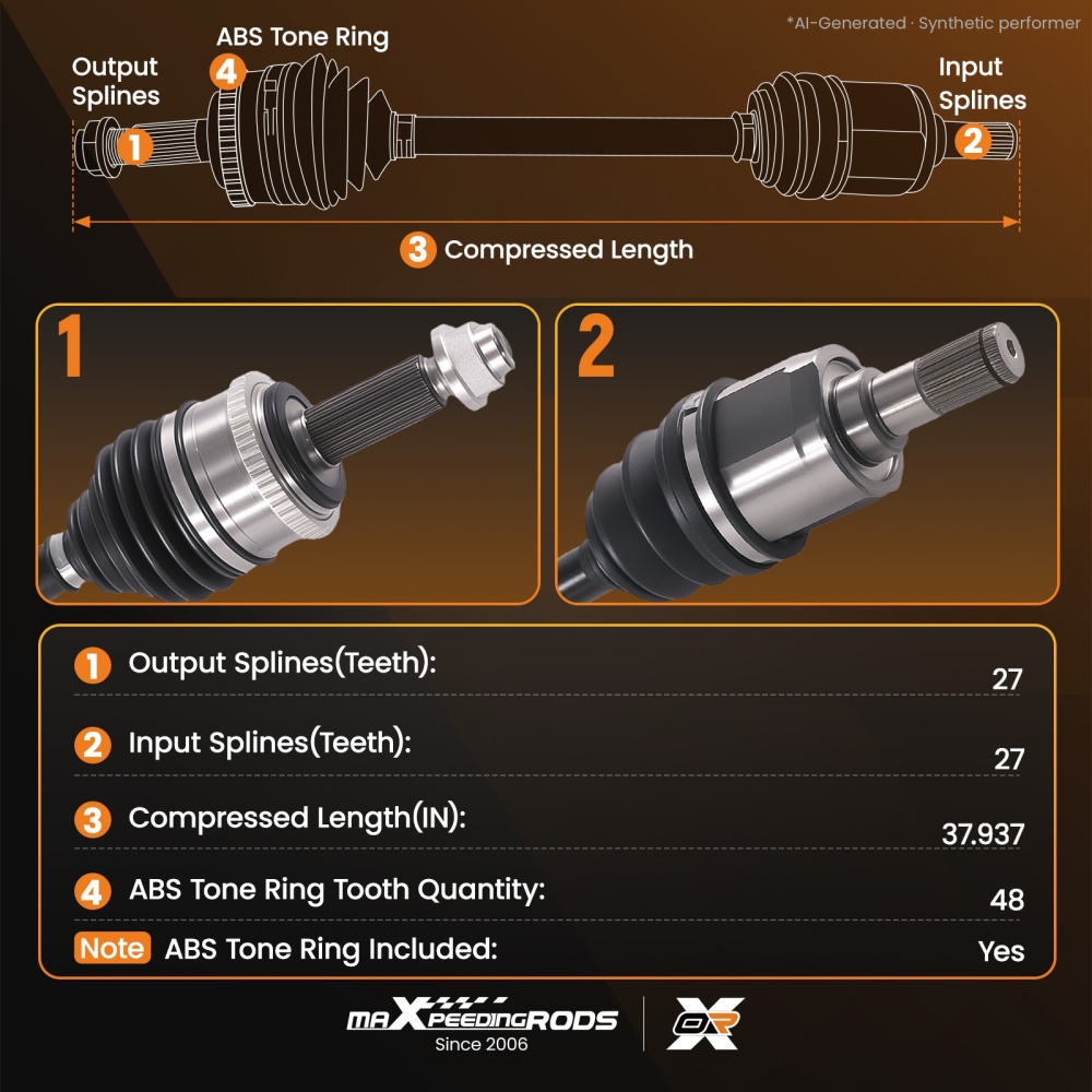 Front Right Side CV Axle compatible for Hyundai Elantra 2011-2016 Elantra Coupe 1.8L 2013