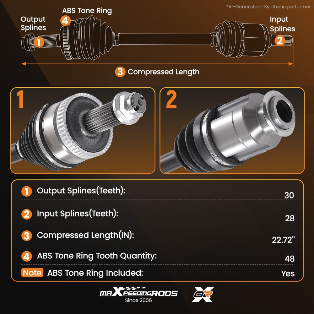 Front Right CV Axle Assembly compatible for Hyundai Tucson 2018-2021 compatible for Kia Sportage 17-22 AWD