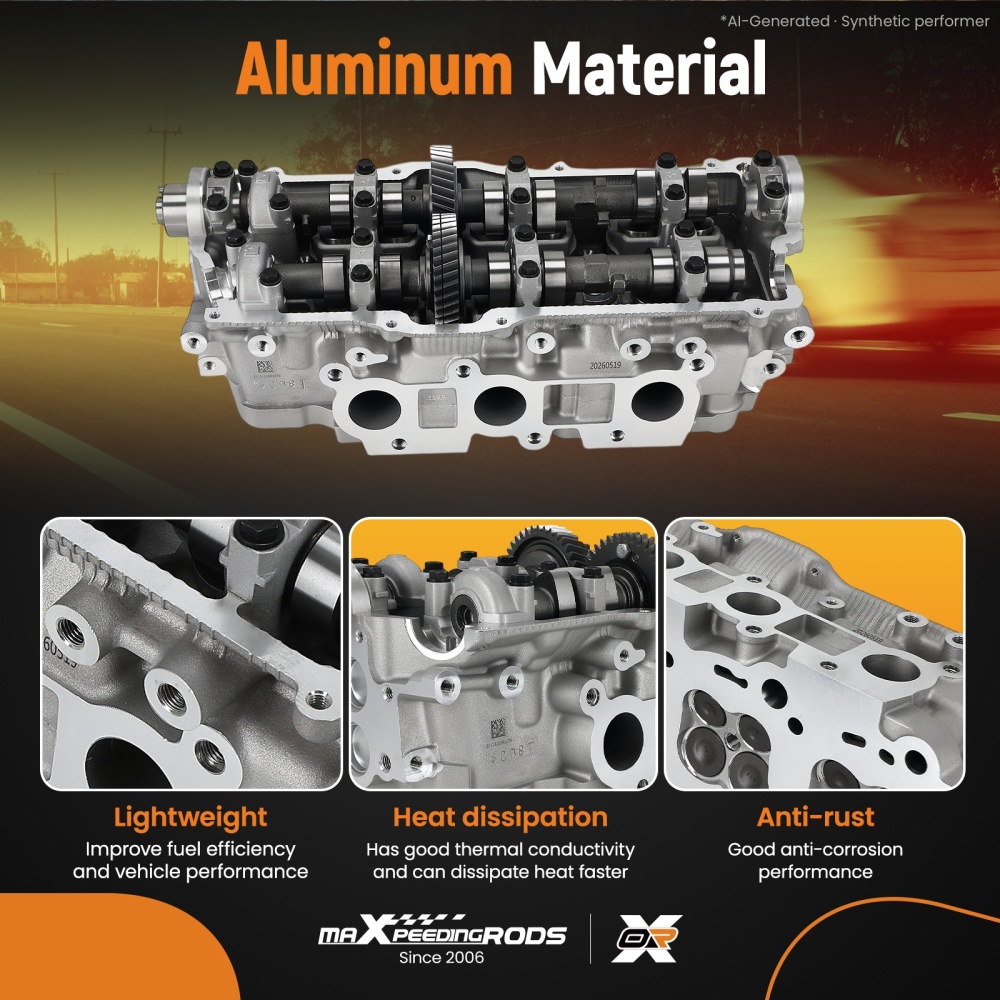 Left Cylinder Head w/ camshaft compatible for Toyota T100 compatible for 4Runner Tacoma Tundra 3.4L 5VZFE