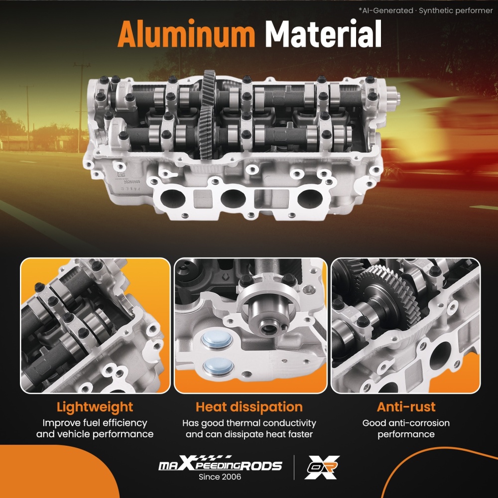 Right Cylinder Head Assembly compatible for Toyota 4Runner Tundra Tacoma 3.4L 5VZFE 95-04