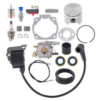 Cylinder Piston Kit compatible for Husqvarna 55 50 51 Chainsaw 46mm 503609171 w/ Coil