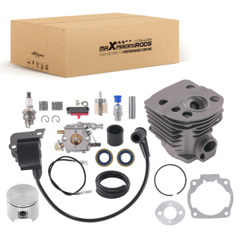 Cylinder Piston Kit compatible for Husqvarna 55 50 51 Chainsaw 46mm 503609171 w/ Coil